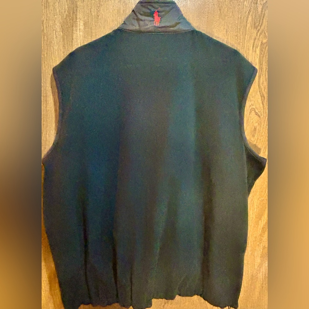 Polo Golf Ralph Lauren XXL Black Fleece Vest — Full Zip, Pony Logo